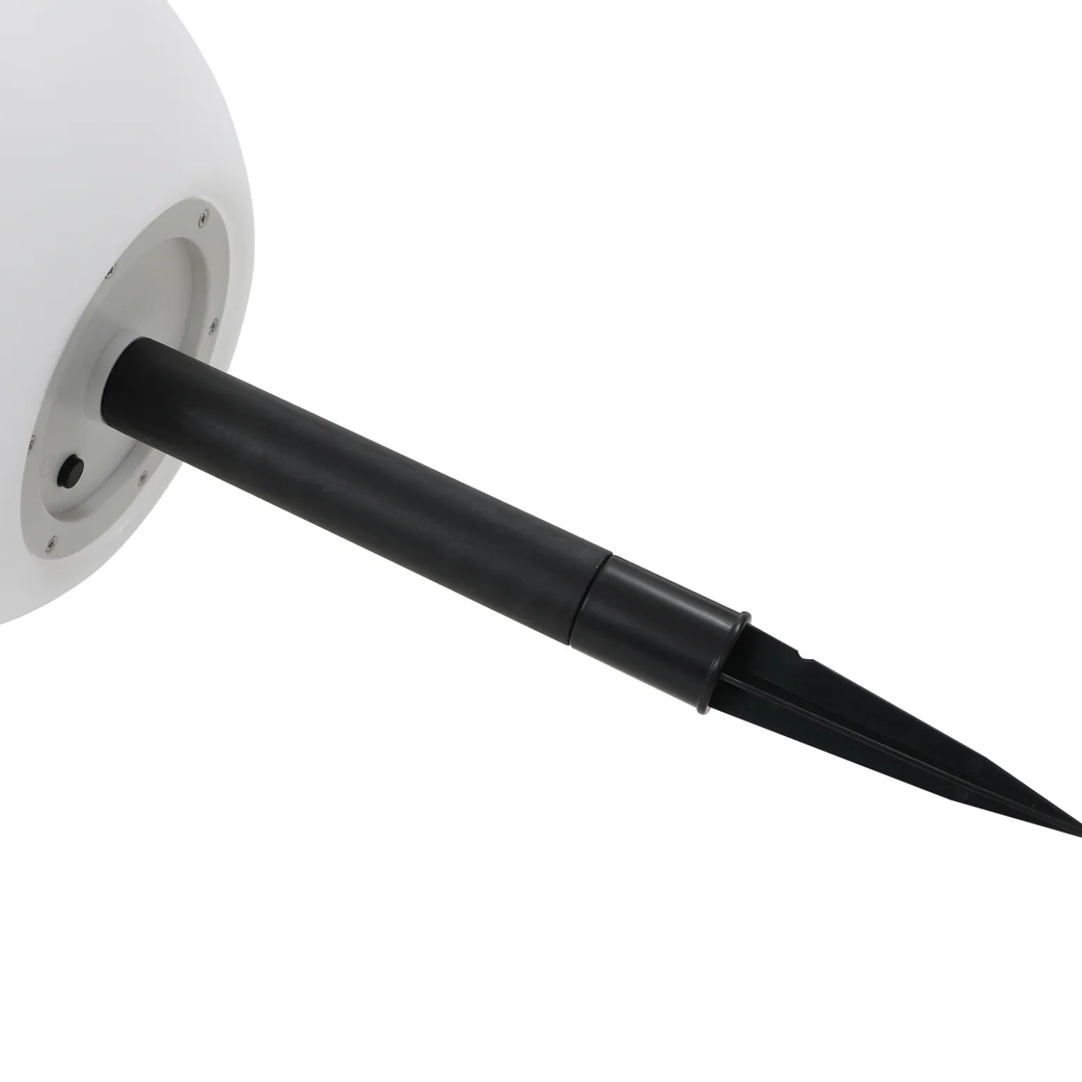 Lámpara LED solar Lago de Lindby, Ø 25 cm, globo, pincho de suelo, blanco