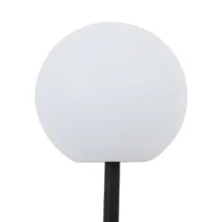 Lámpara LED solar Lago de Lindby, Ø 30 cm, globo, pincho de suelo, blanco