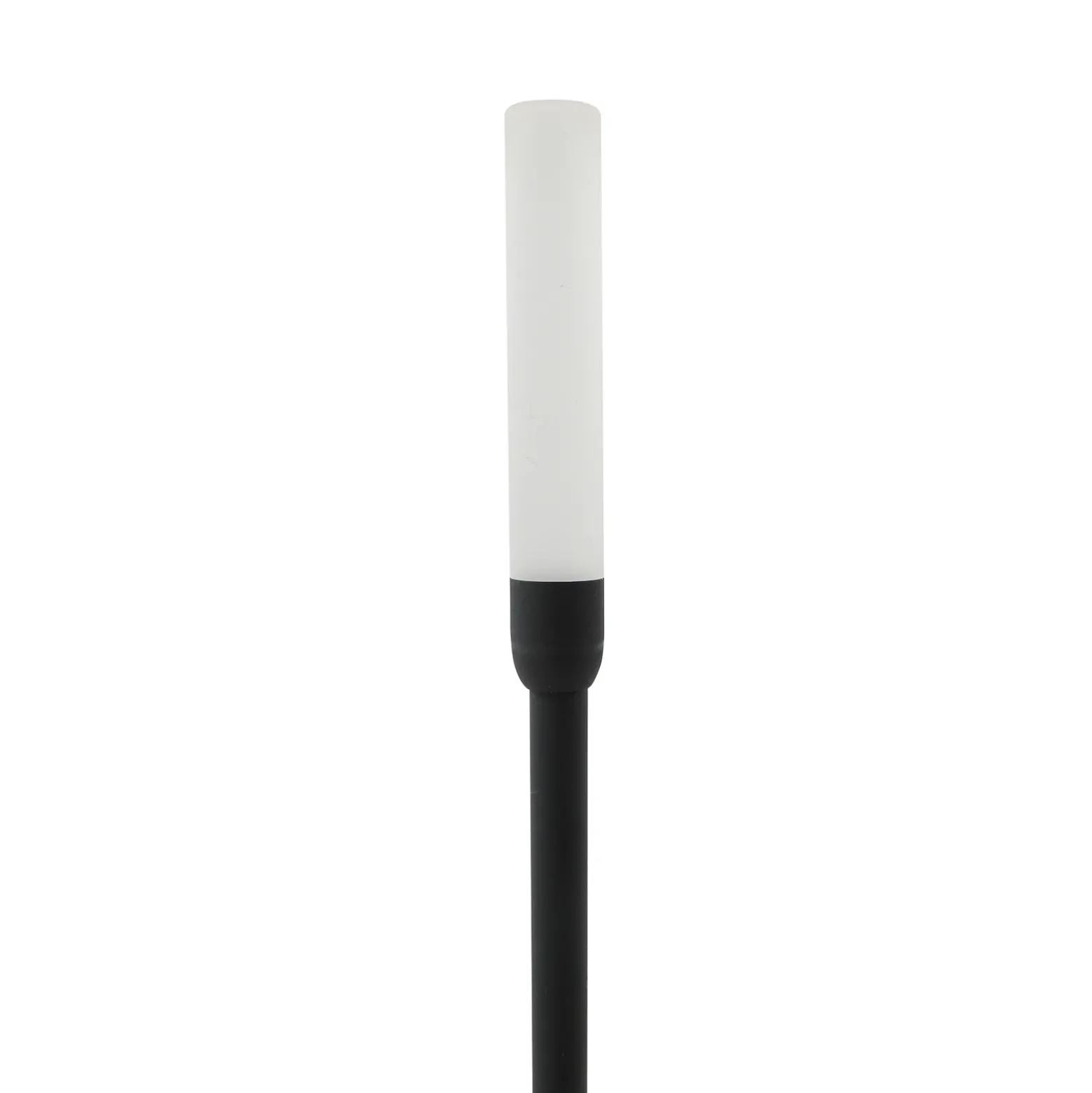 Lámpara LED solar Lindby Balian, negra, aluminio, 3000 K