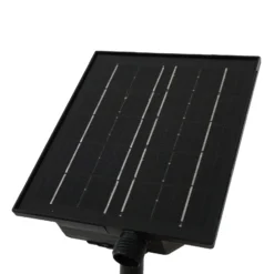 Lámpara LED solar Lindby Brindley, negra, cristal, IP65