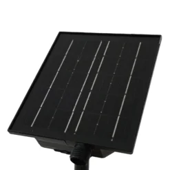 Lámpara LED solar Lindby Sabriel, curvada, negra, aluminio, 3000 K