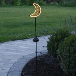Lámpara LED solar Linny Moon con pica de tierra