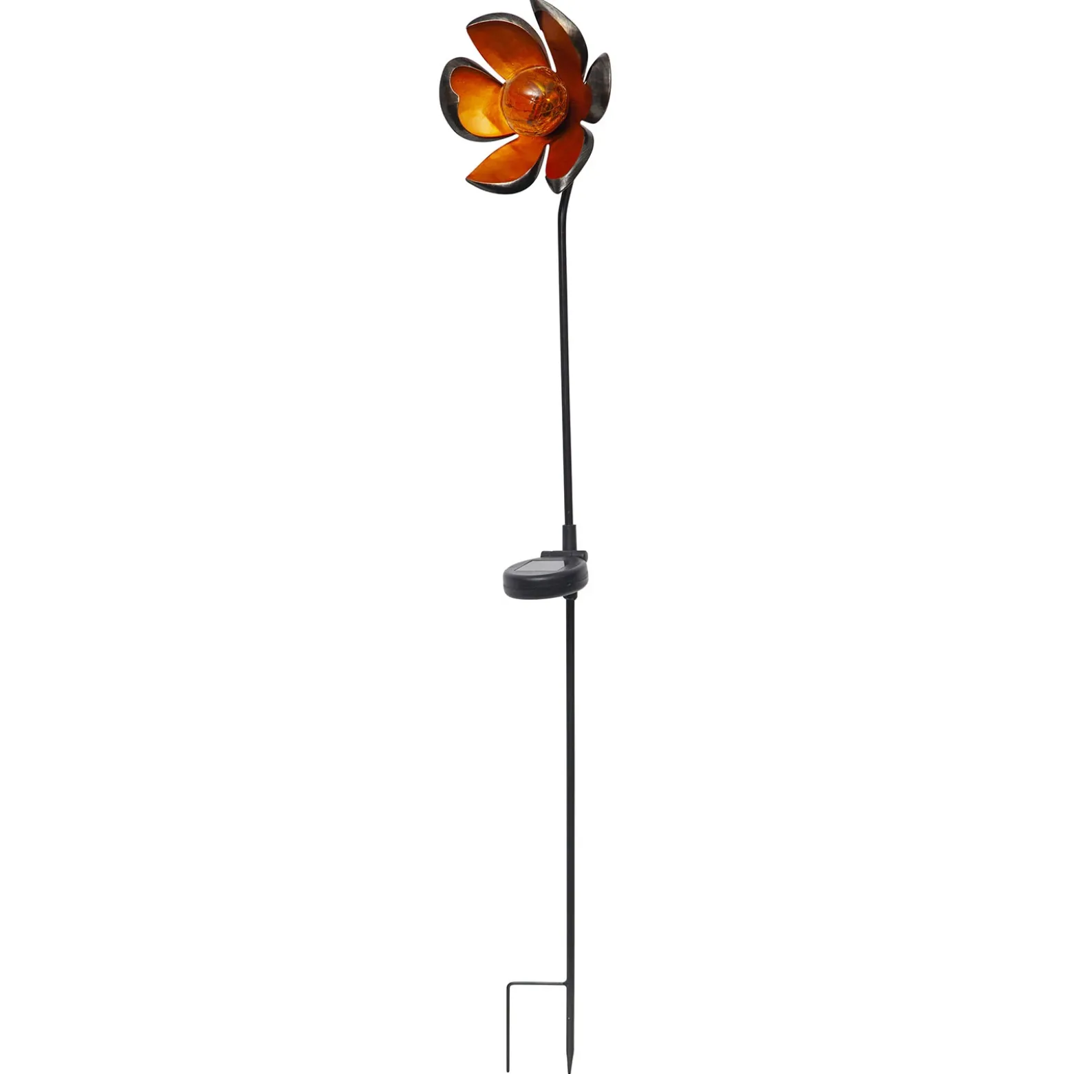 Lámpara LED solar Melilla, forma de flor