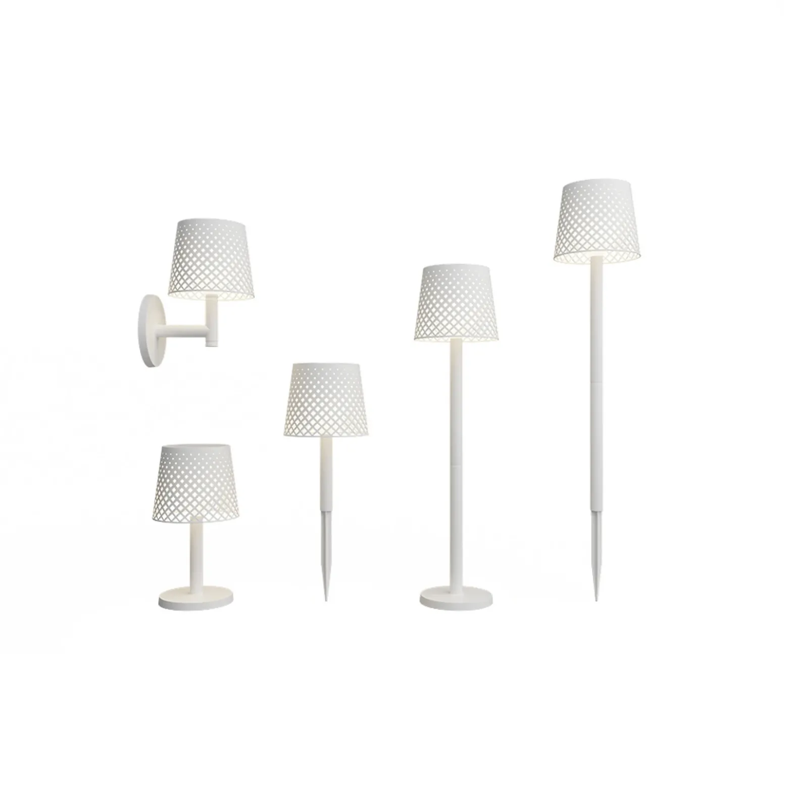Lámpara LED solar Newgarden Greta, blanca