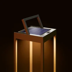 Lámpara LED solar Numove, gris grafito, altura 32,5 cm