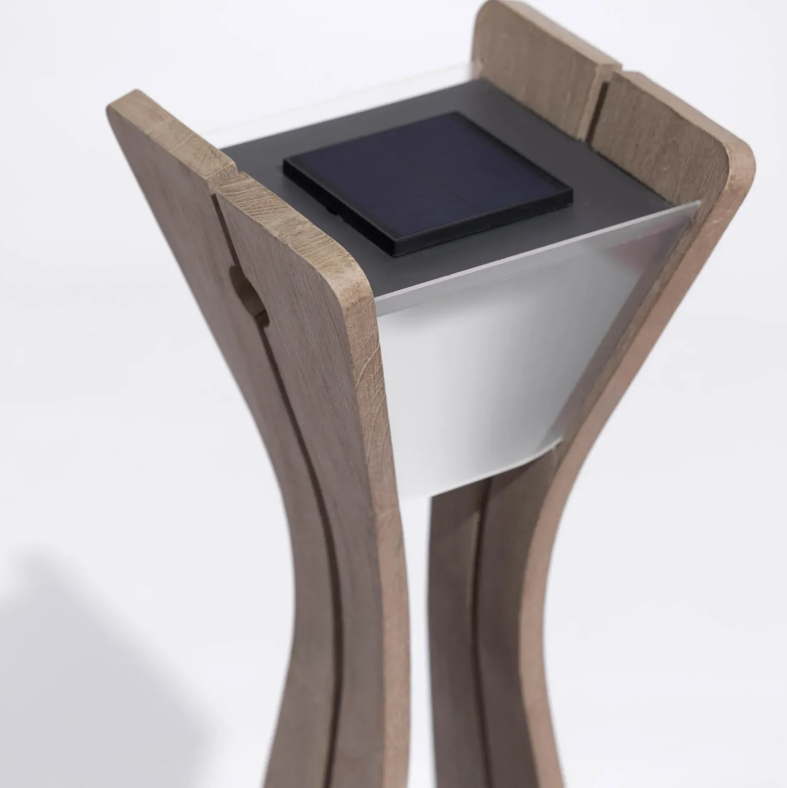Lámpara LED solar Osmoz de Duratek, gris