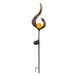 Lámpara LED solar 33465, pincho de suelo, color bronce, metal, cristal
