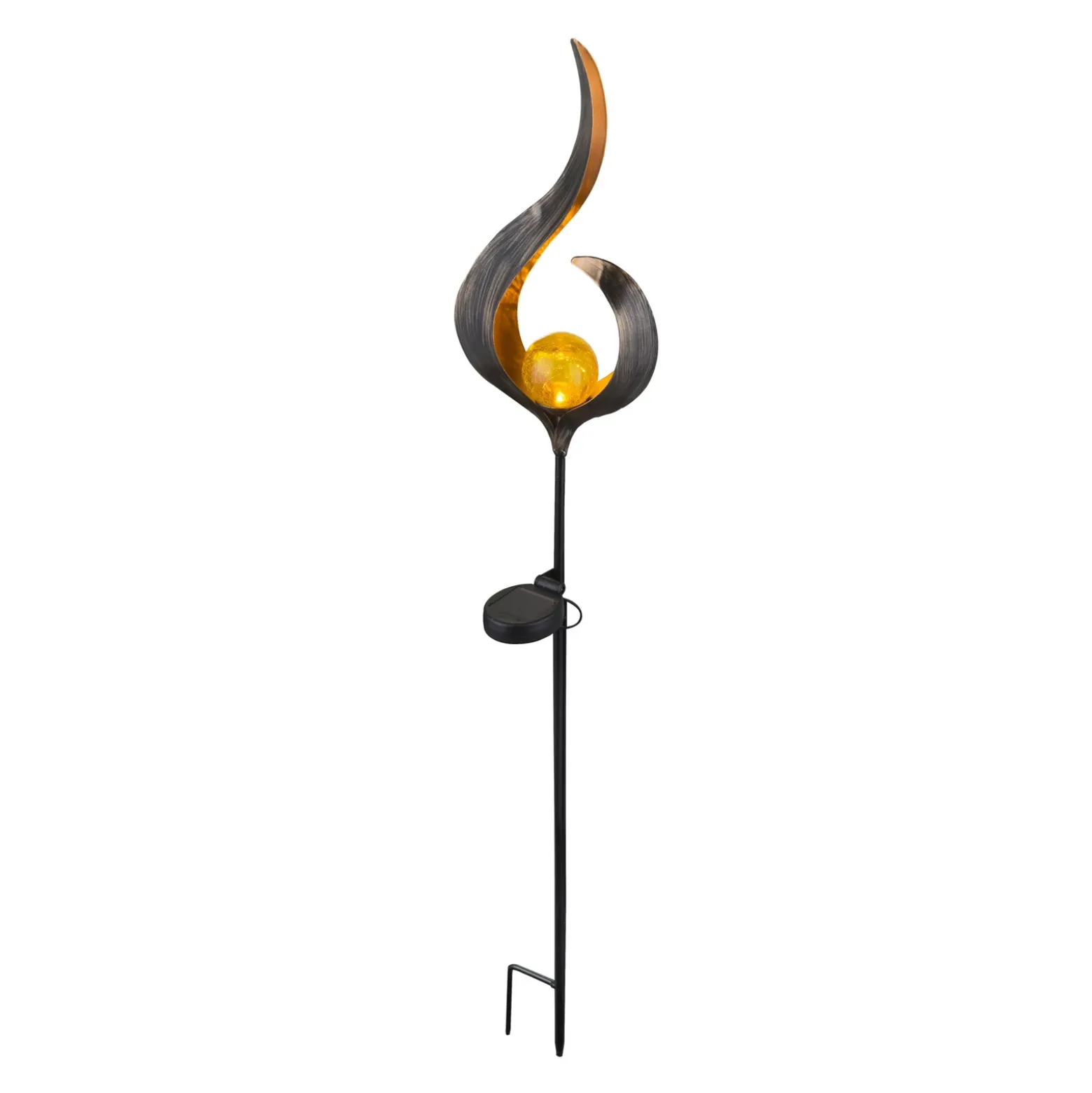 Lámpara LED solar 33465, pincho de suelo, color bronce, metal, cristal