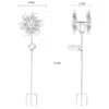 Lámpara LED solar 36578, pincho de suelo, marrón óxido, metal, vidrio