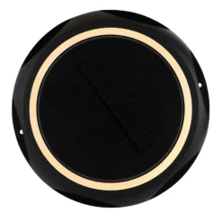Lámpara LED solar 36506, pincho de suelo, aplique de pared, negro, aluminio