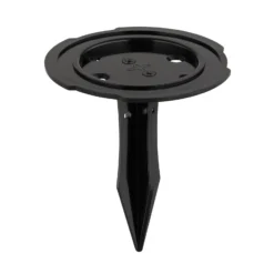 Lámpara LED solar 36505, pincho de suelo, aplique de pared, negro, aluminio