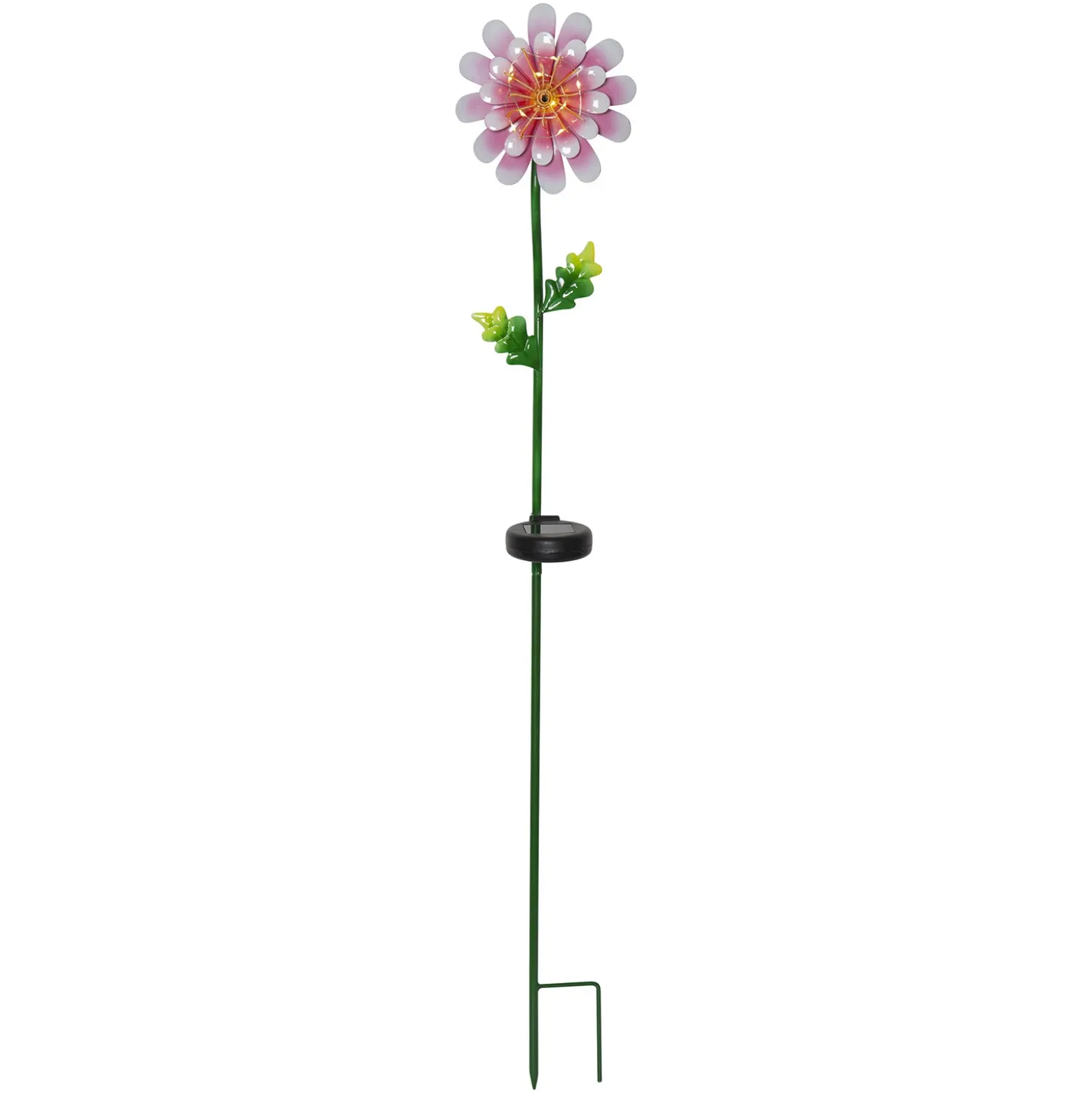 Lámpara LED solar Pink Daisy en forma de flor