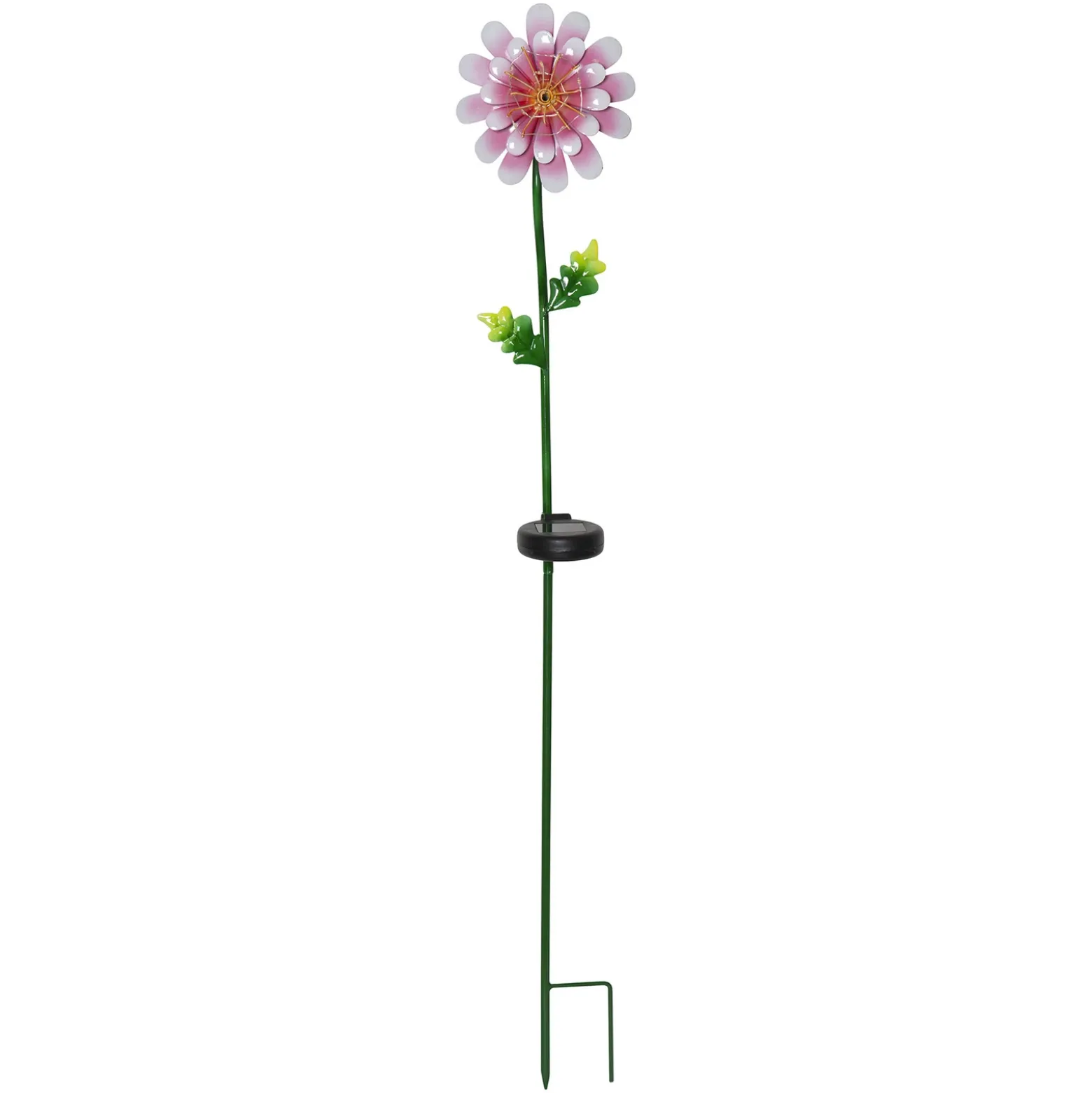 Lámpara LED solar Pink Daisy en forma de flor