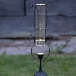 Lámpara LED solar Pluvio con pluviómetro
