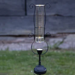Lámpara LED solar Pluvio con pluviómetro