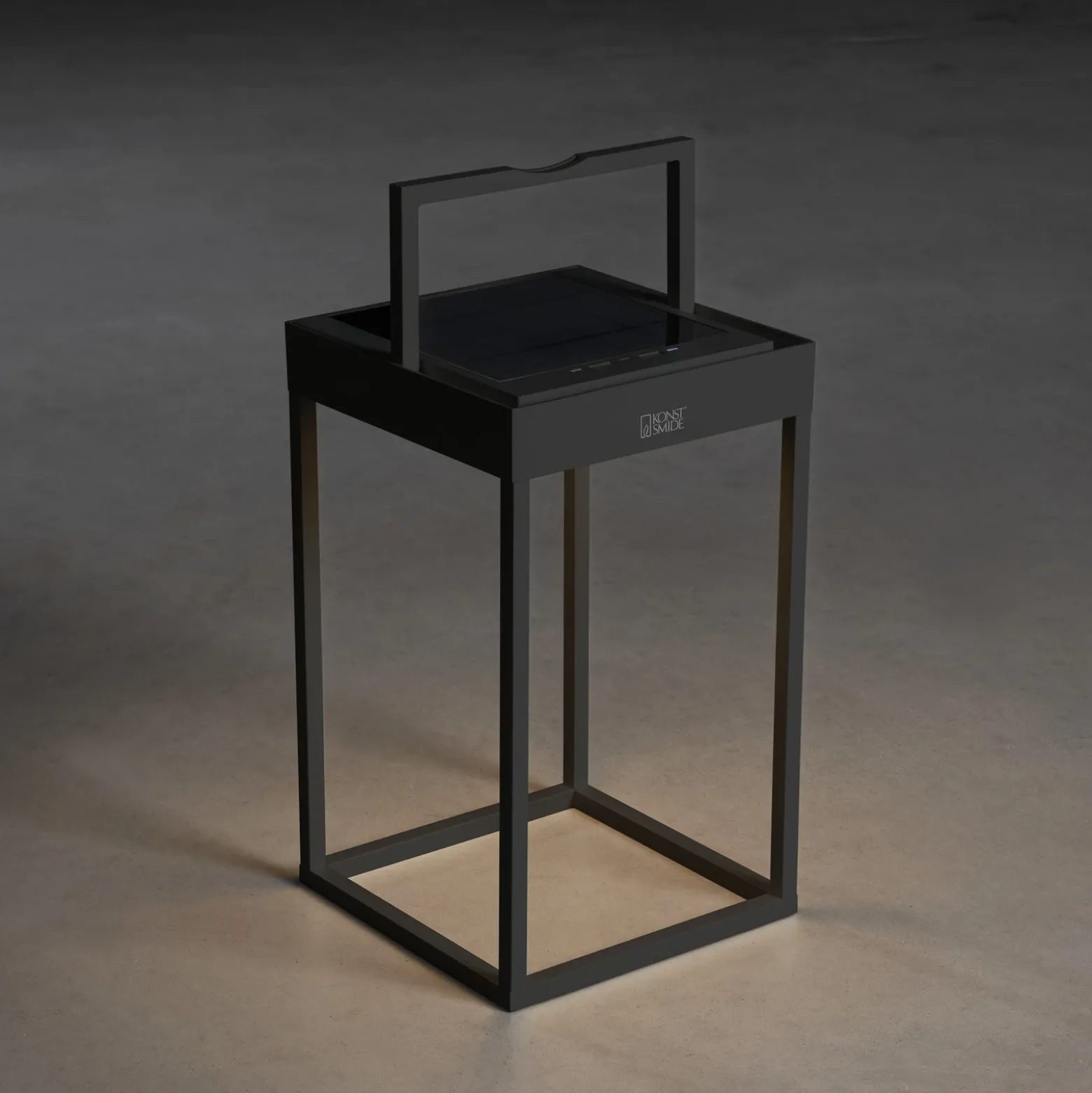 Lámpara LED solar Portofino, pared/mesa, negro