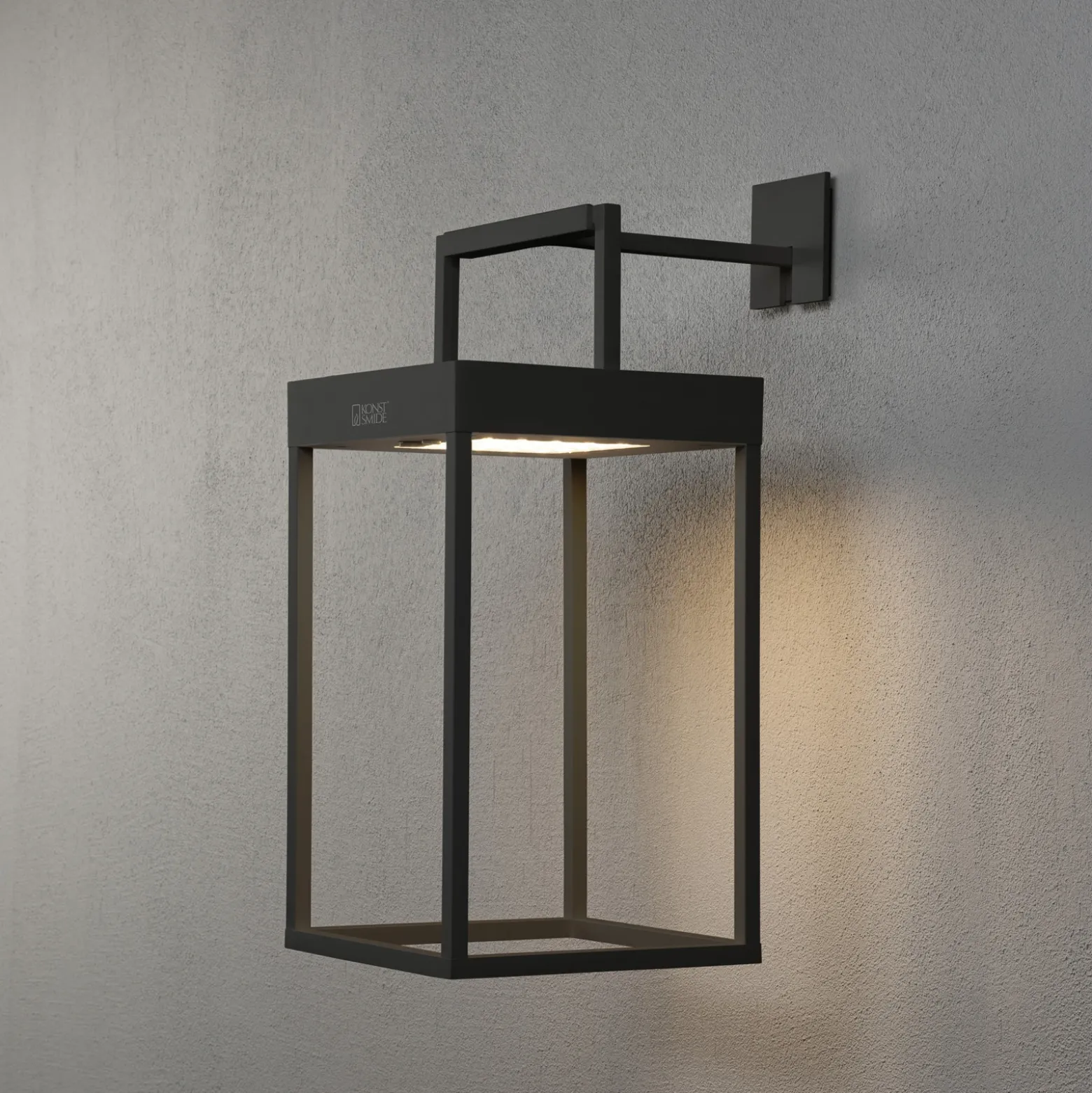 Lámpara LED solar Portofino, pared/mesa, negro