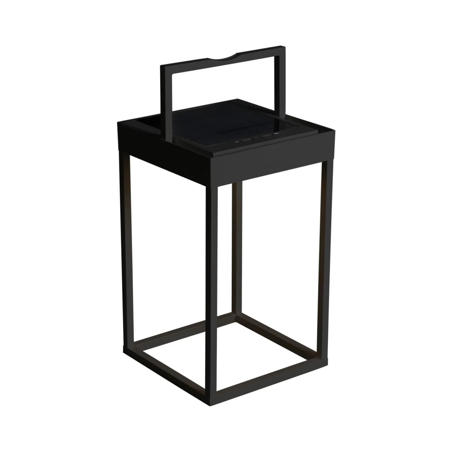 Lámpara LED solar Portofino, pared/mesa, negro