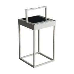 Lámpara LED solar Portofino, pared/mesa, blanco