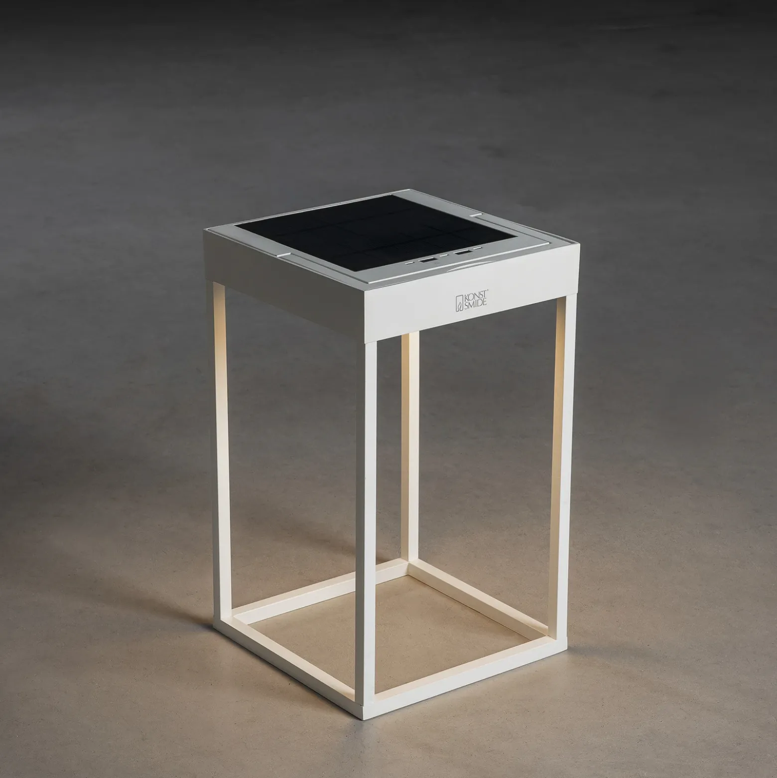 Lámpara LED solar Portofino, pared/mesa, blanco