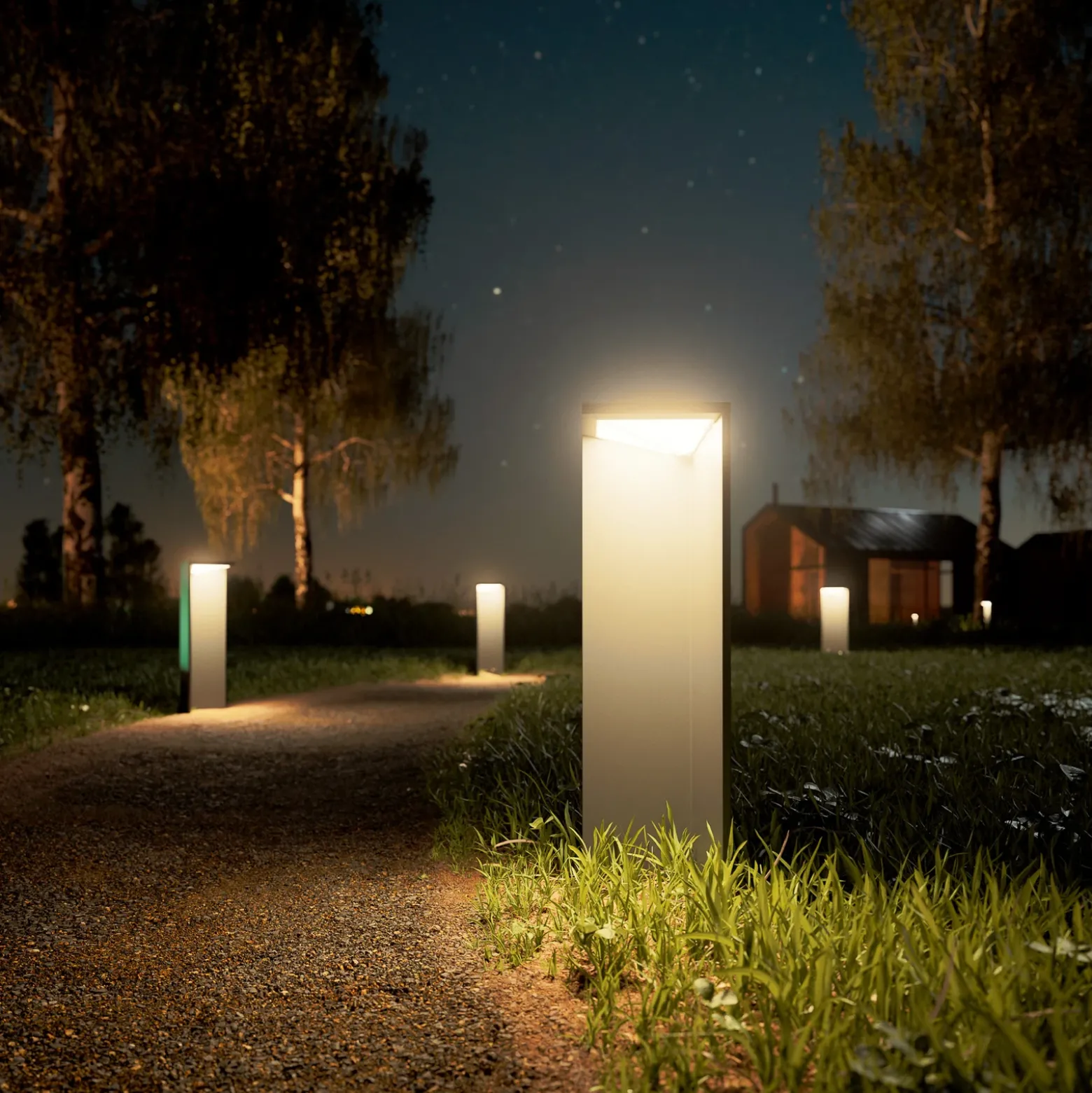 Lámpara LED solar recargable Nusolar antracita, altura 50cm