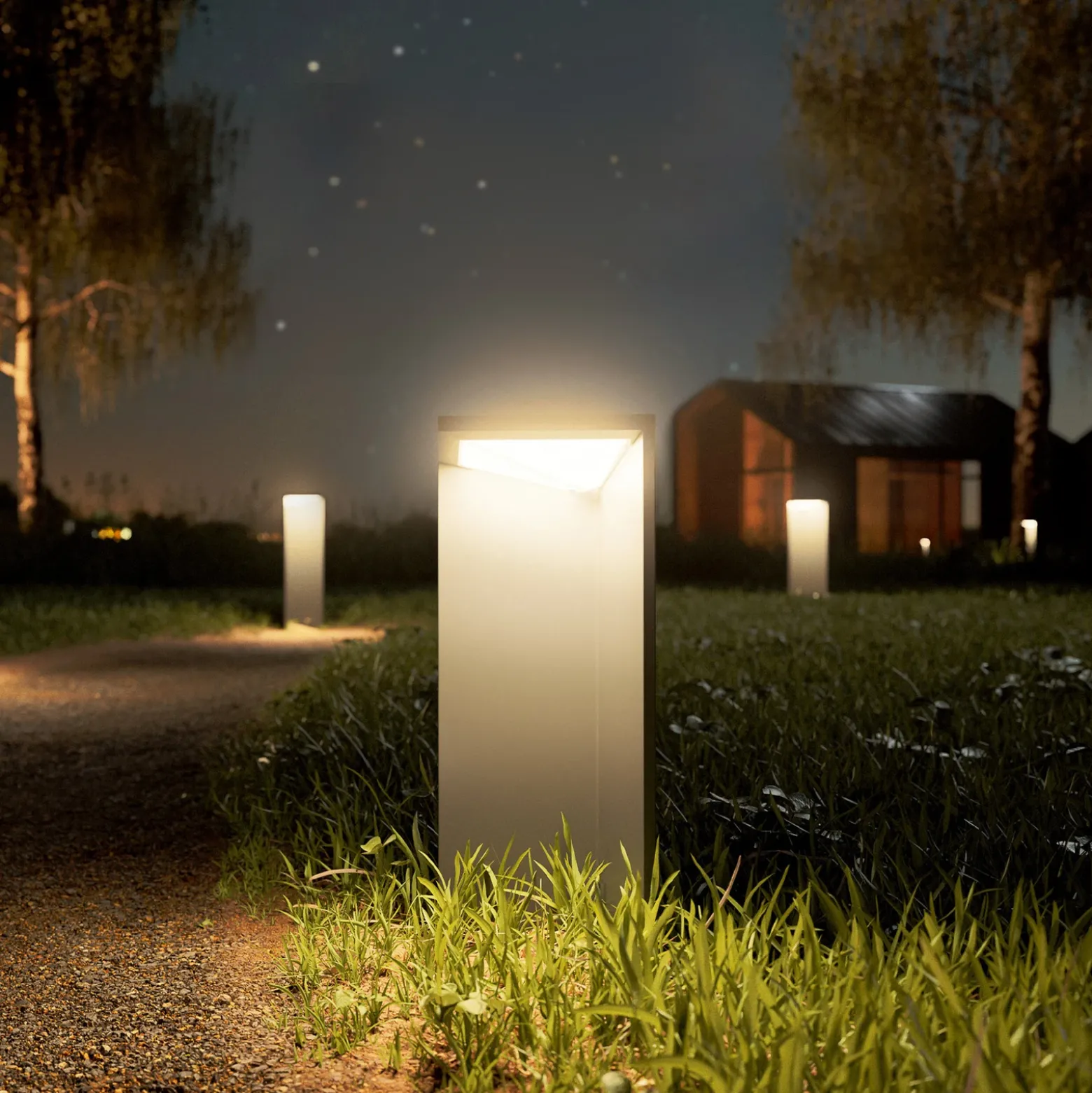 Lámpara LED solar recargable Nusolar antracita, altura 34cm
