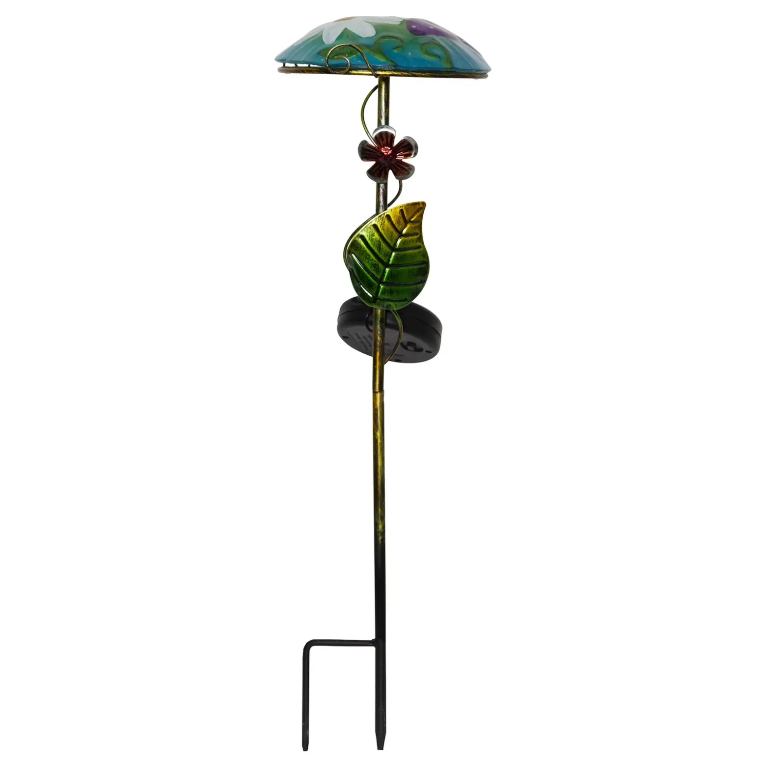 Lámpara LED solar Salona decorativa, azul/verde