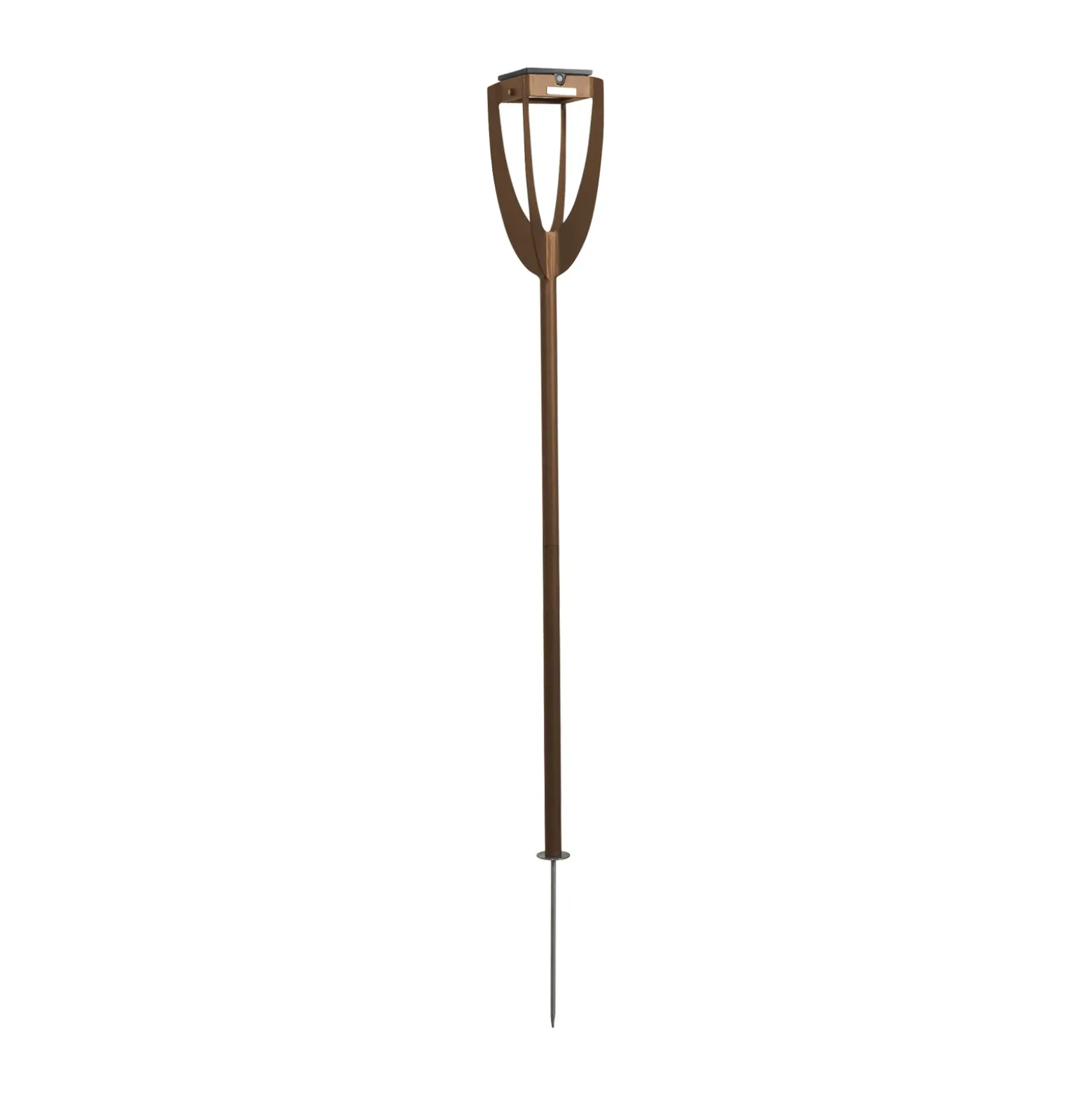 Lámpara LED solar Tulip con pica de tierra, corten