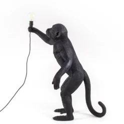 Lámpara LED terraza Monkey Lamp de pie negra