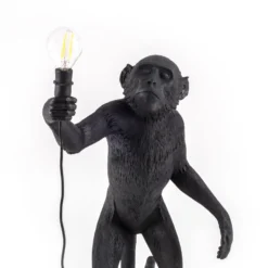 Lámpara LED terraza Monkey Lamp de pie negra