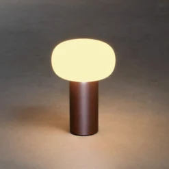 Lámpara mesa LED Antibes IP54 batería, RGBW, óxido