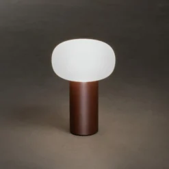 Lámpara mesa LED Antibes IP54 batería, RGBW, óxido