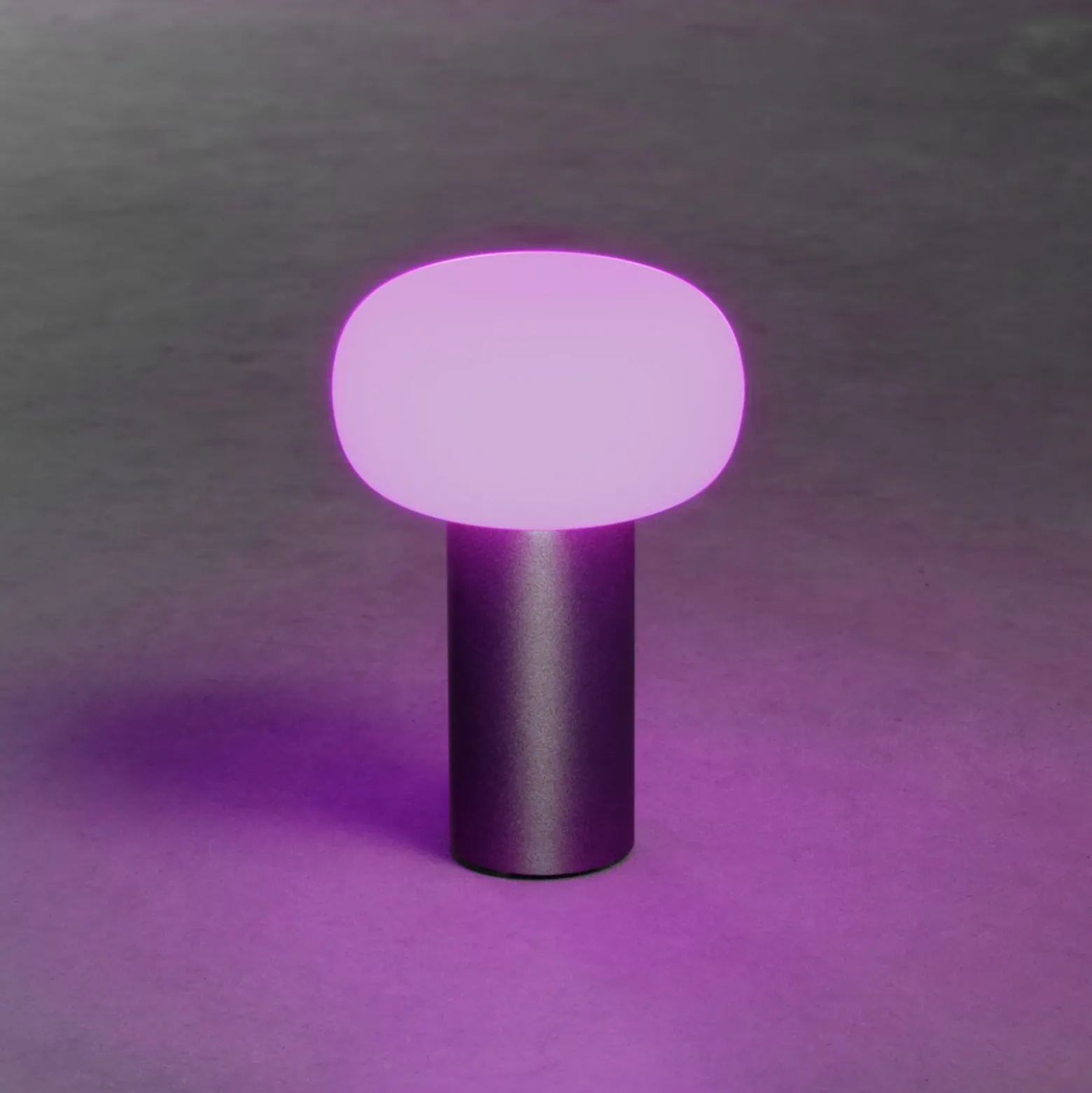 Lámpara mesa LED Antibes IP54 batería, RGBW, óxido
