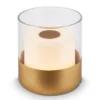 Lámpara mesa LED batería 7483 IP44 atenuador, oro