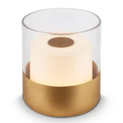 Lámpara mesa LED batería 7483 IP44 atenuador, oro