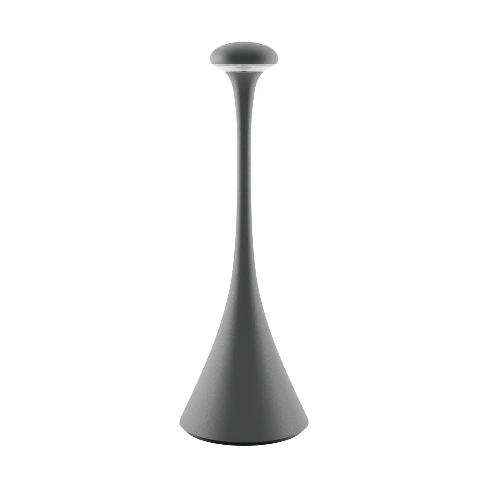 Lámpara mesa LED batería Nudrop IP54, gris grafito