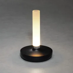 Lámpara mesa LED Biarritz IP54 batería, CCT, negro