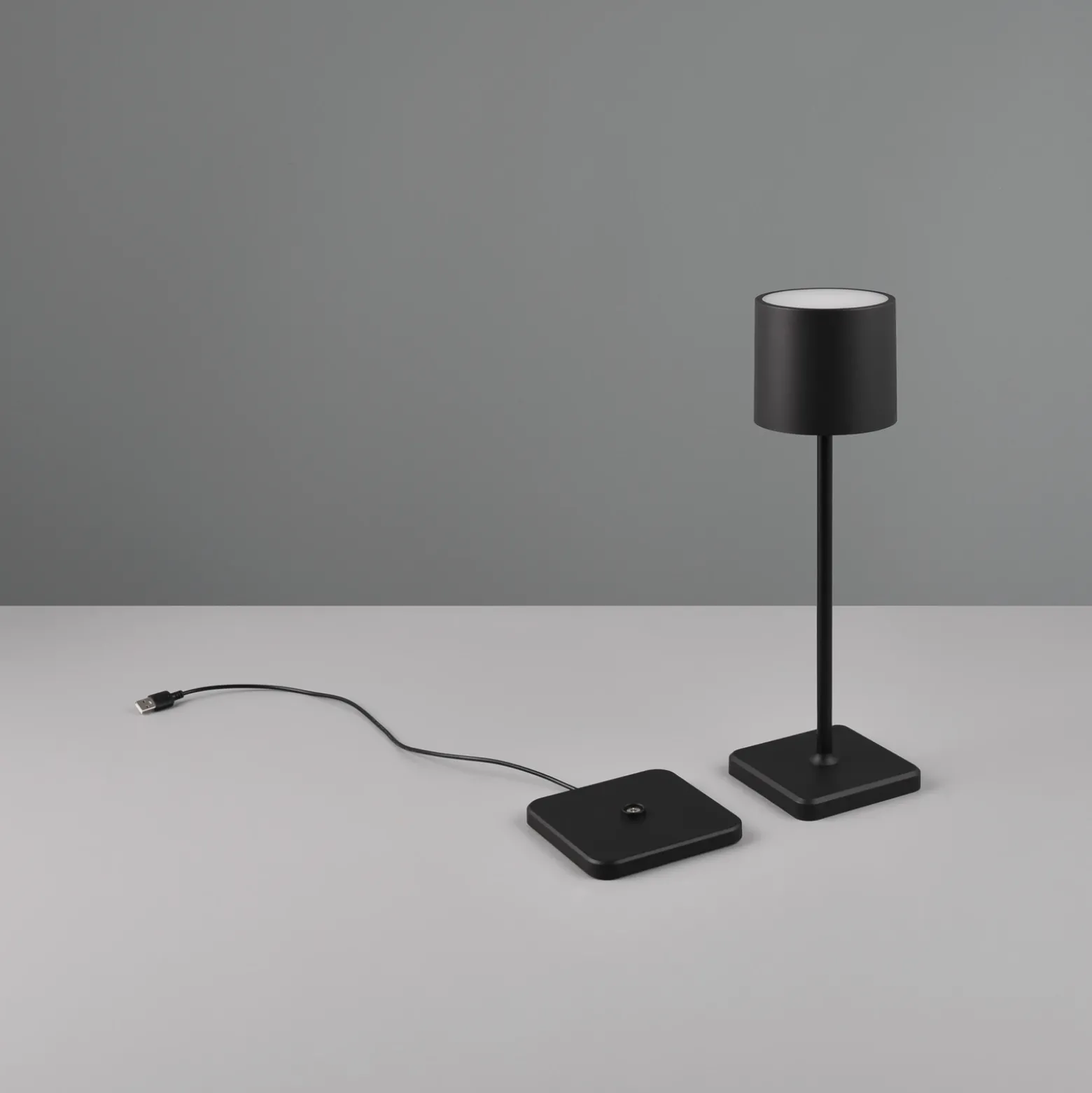 Lámpara mesa LED Fernandez, atenuador y CCT negro