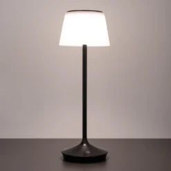 Lámpara mesa solar LED Emmi CCT recargable, negro