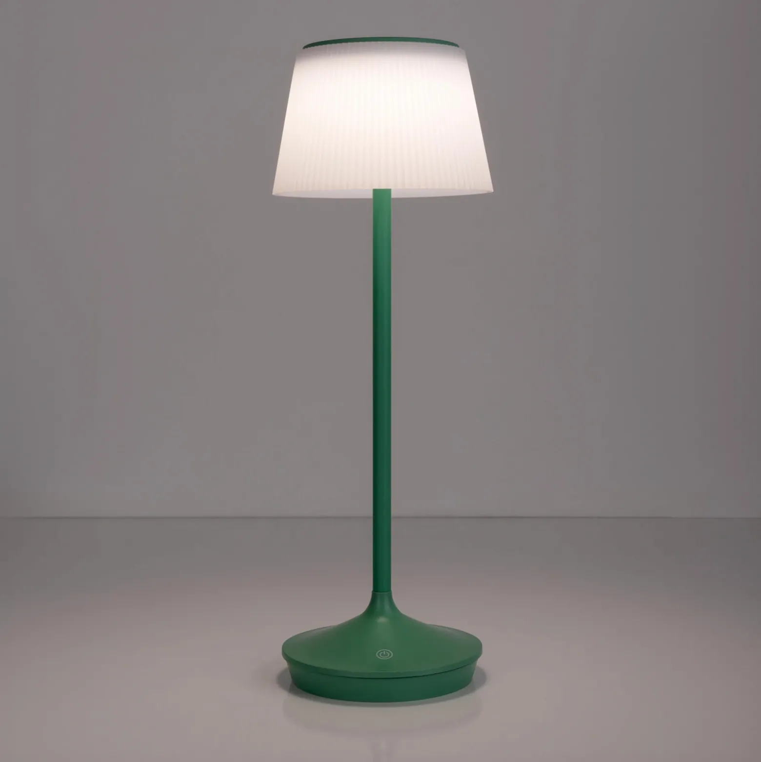 Lámpara mesa solar LED Emmi CCT recargable, verde