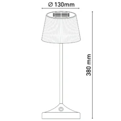 Lámpara mesa solar LED Emmi CCT recargable, verde