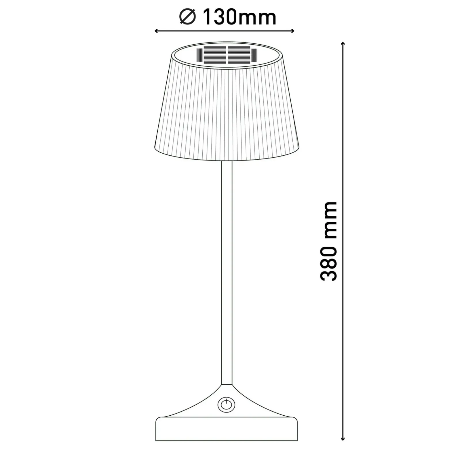 Lámpara mesa solar LED Emmi CCT recargable, verde