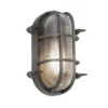 Lámpara naútica Porto oval, negro-plata