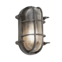 Lámpara naútica Porto oval, negro-plata