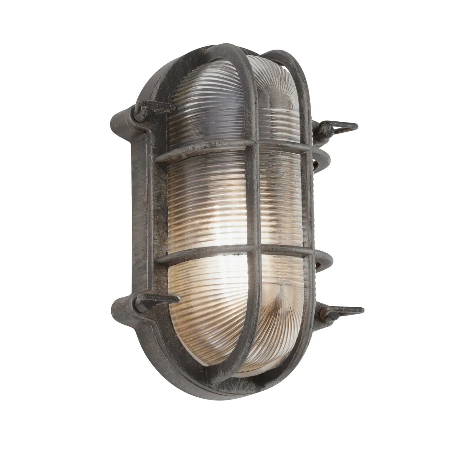 Lámpara naútica Porto oval, negro-plata