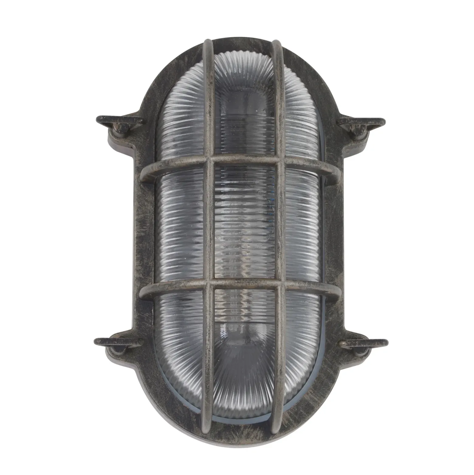 Lámpara naútica Porto oval, negro-plata