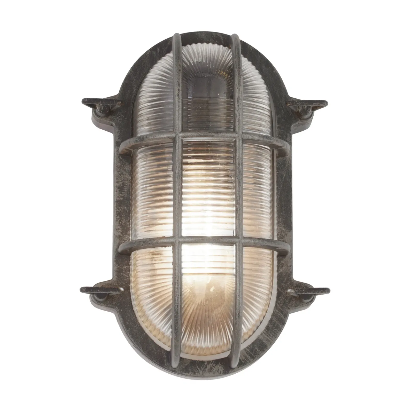 Lámpara naútica Porto oval, negro-plata