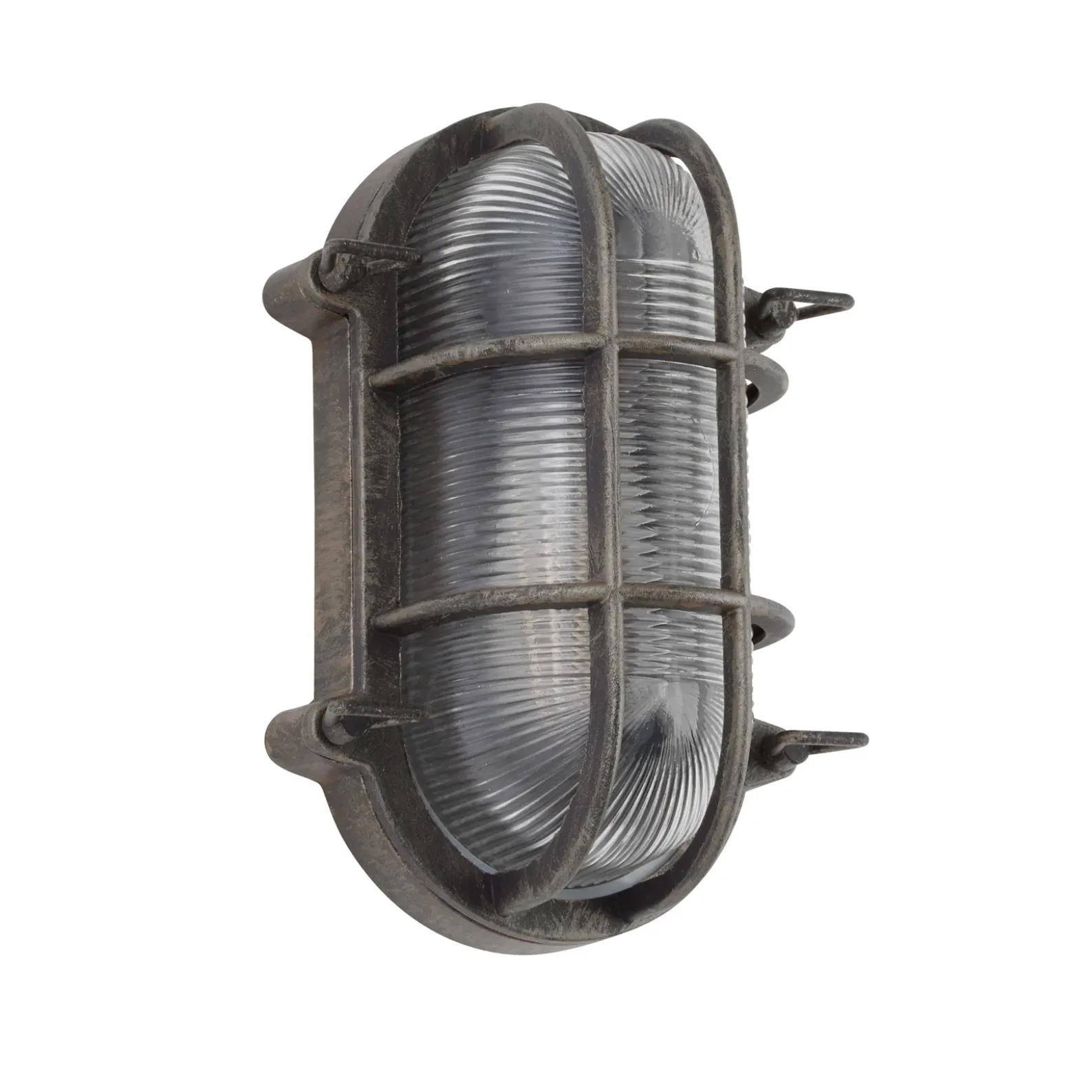 Lámpara naútica Porto oval, negro-plata