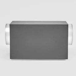 Lámpara pared exterior gris oscuro Jovan, 2 luces