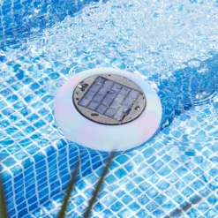 Lámpara piscina solar LED multicolor blanco cálido